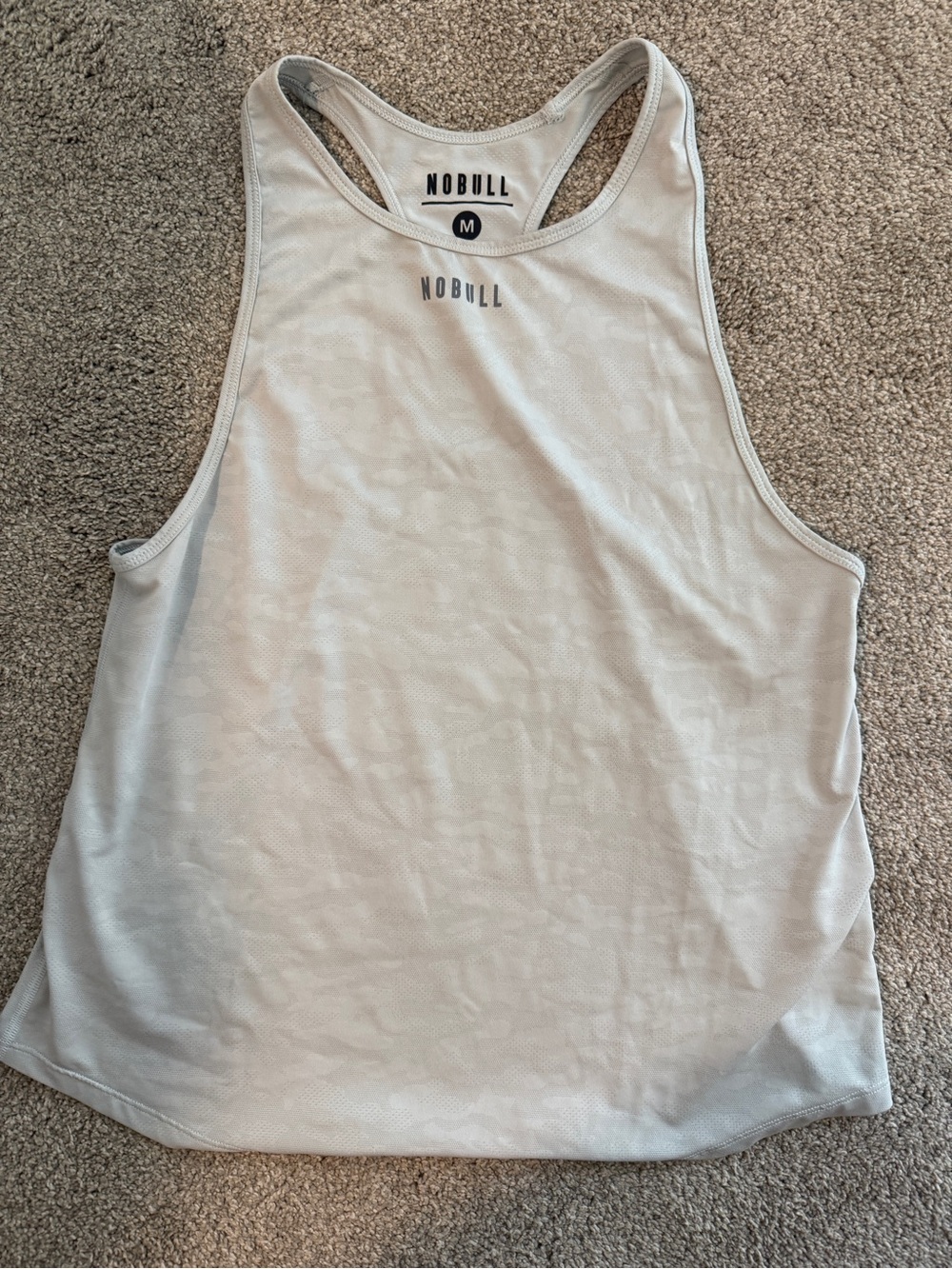 NOBULL Women's Light Gray Camo High Neck Tank Top